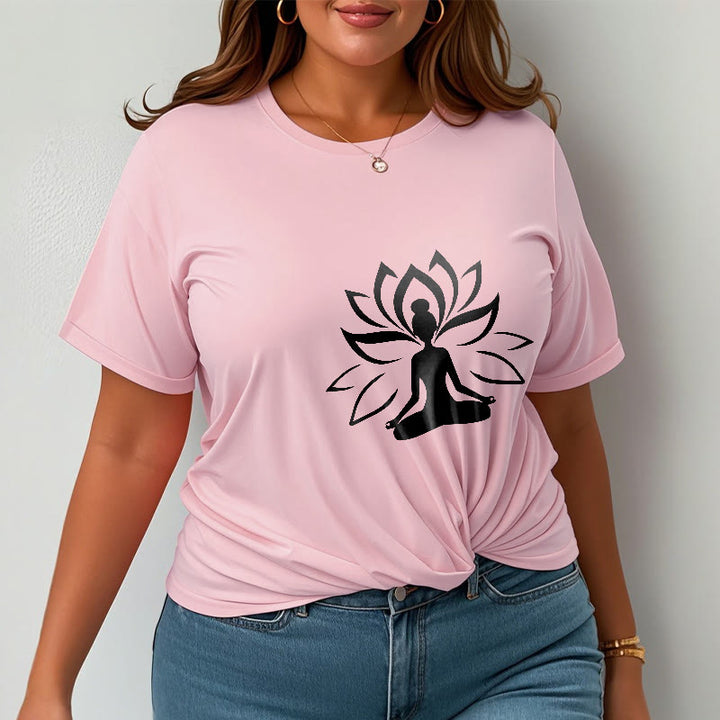 Buddha Stones Lotus Meditating Person Tee T-shirt - image 13