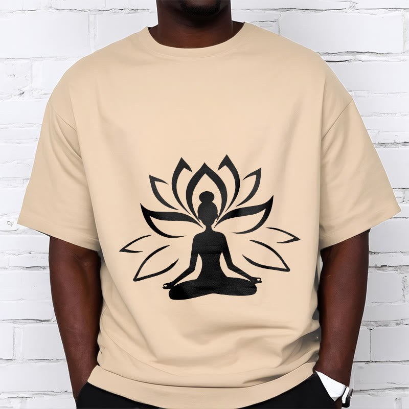 Buddha Stones Lotus Meditating Person Tee T-shirt - image 11