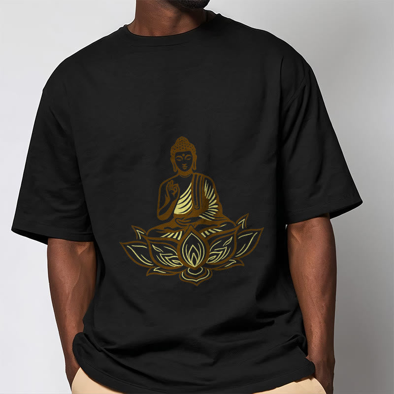 Buddha Stones Buddha Meditating In The Lotus Tee T-shirt - image 5