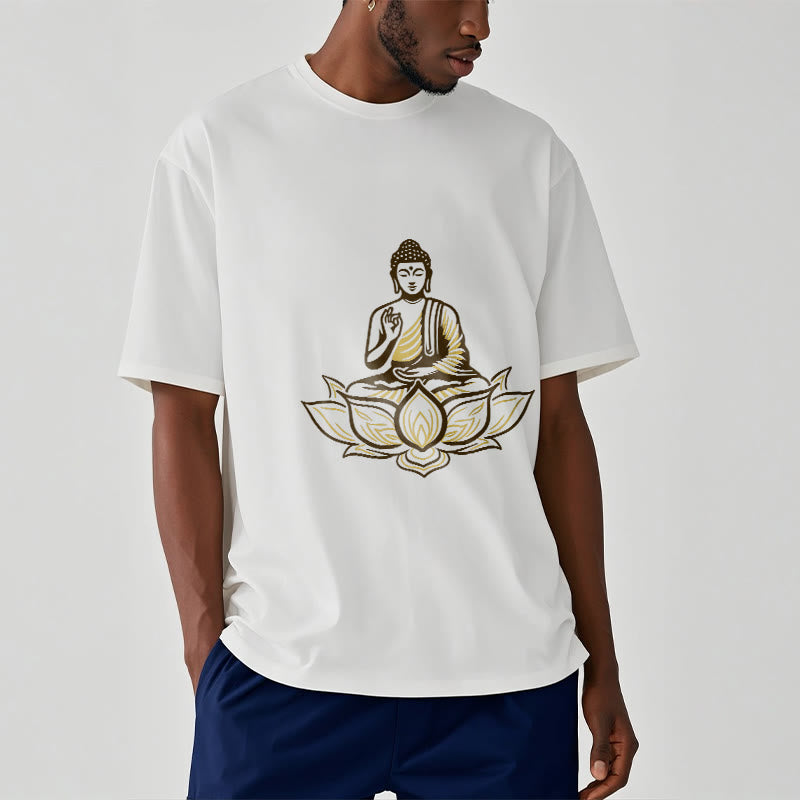Buddha Stones Buddha Meditating In The Lotus Tee T-shirt - image 1