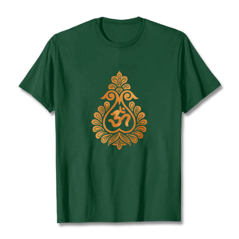 Buddha Stones Gourd OM Symbol Design Tee T-shirt - ForestGreen - 2XL - image 8