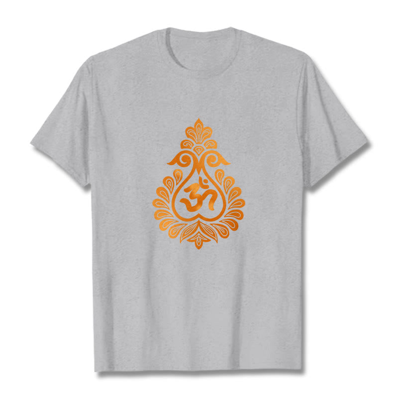 Buddha Stones Gourd OM Symbol Design Tee T-shirt - LightGrey - 2XL - image 19