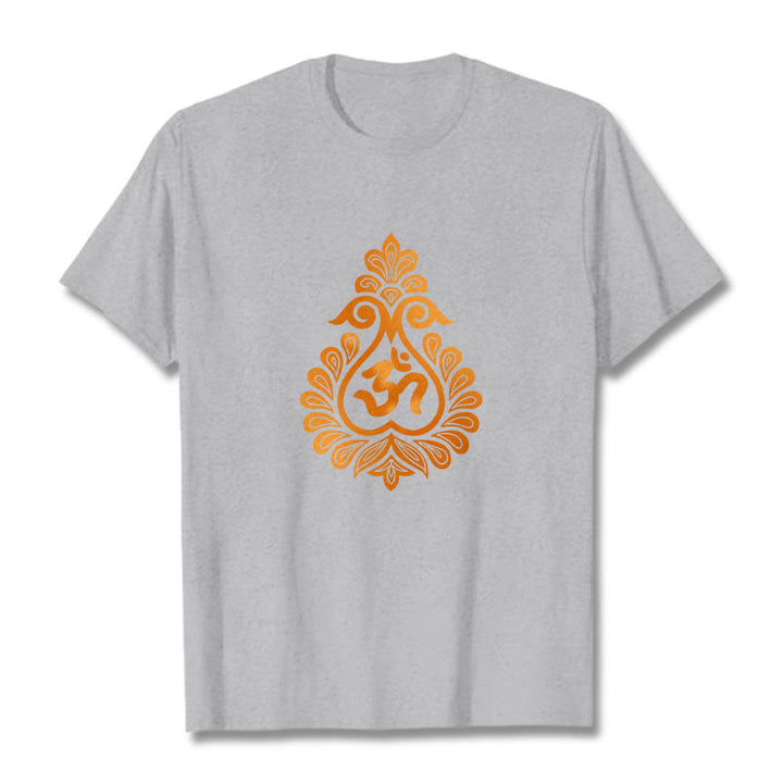 Buddha Stones Gourd OM Symbol Design Tee T-shirt - LightGrey - 2XL - image 19