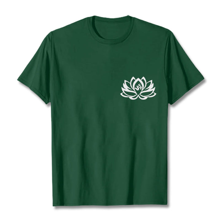 Buddha Stones Lotus Flower OM Symbol Design Tee T-shirt - ForestGreen - 2XL - image 5