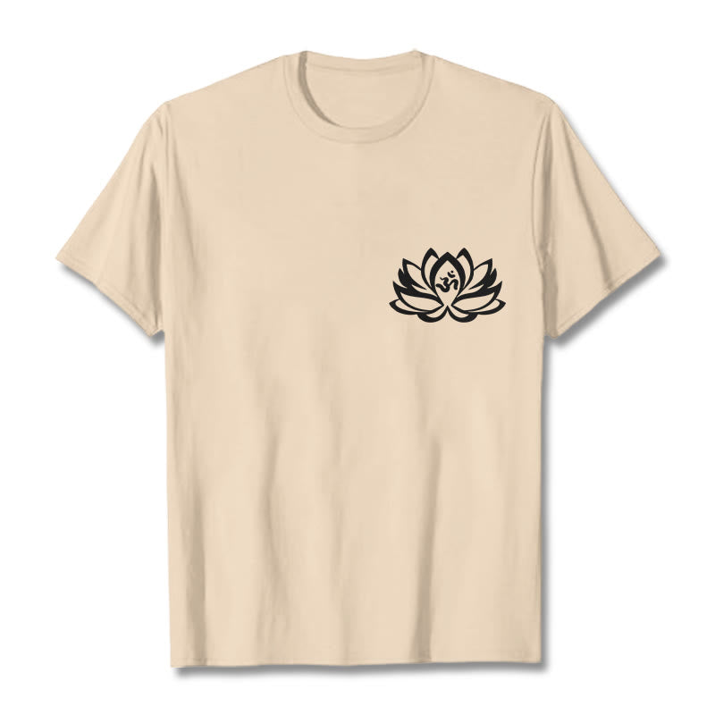 Buddha Stones Lotus Flower OM Symbol Design Tee T-shirt - Bisque - 2XL - image 11