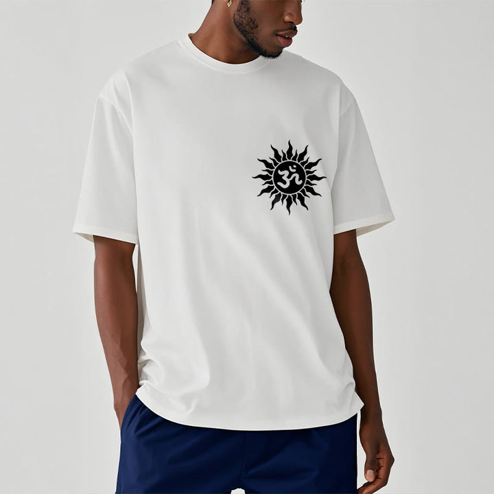 Buddha Stones Sun OM Symbol Design Tee T-shirt - image 8