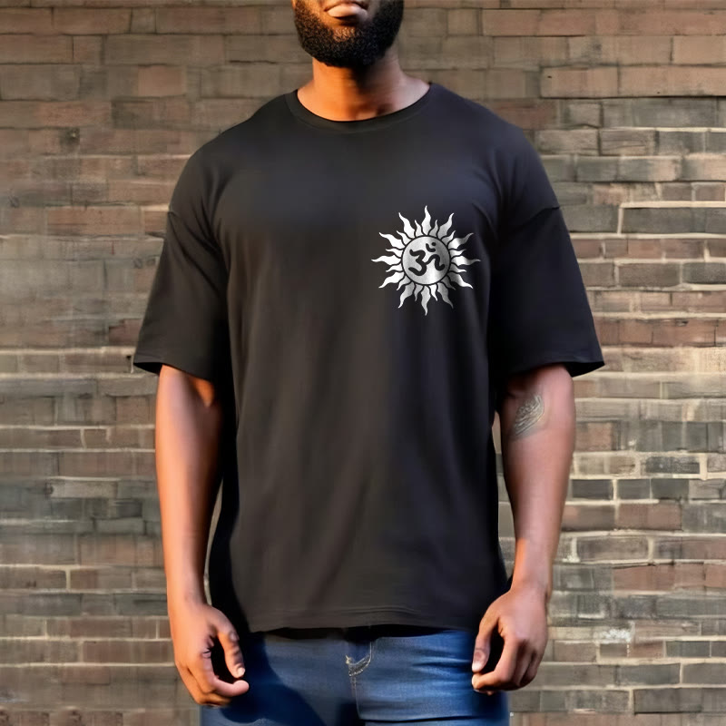 Buddha Stones Sun OM Symbol Design Tee T-shirt - image 2