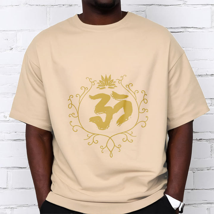 Buddha Stones Om Lotus Flower Vine Pattern Meditation Cotton Tee T-shirt - image 9