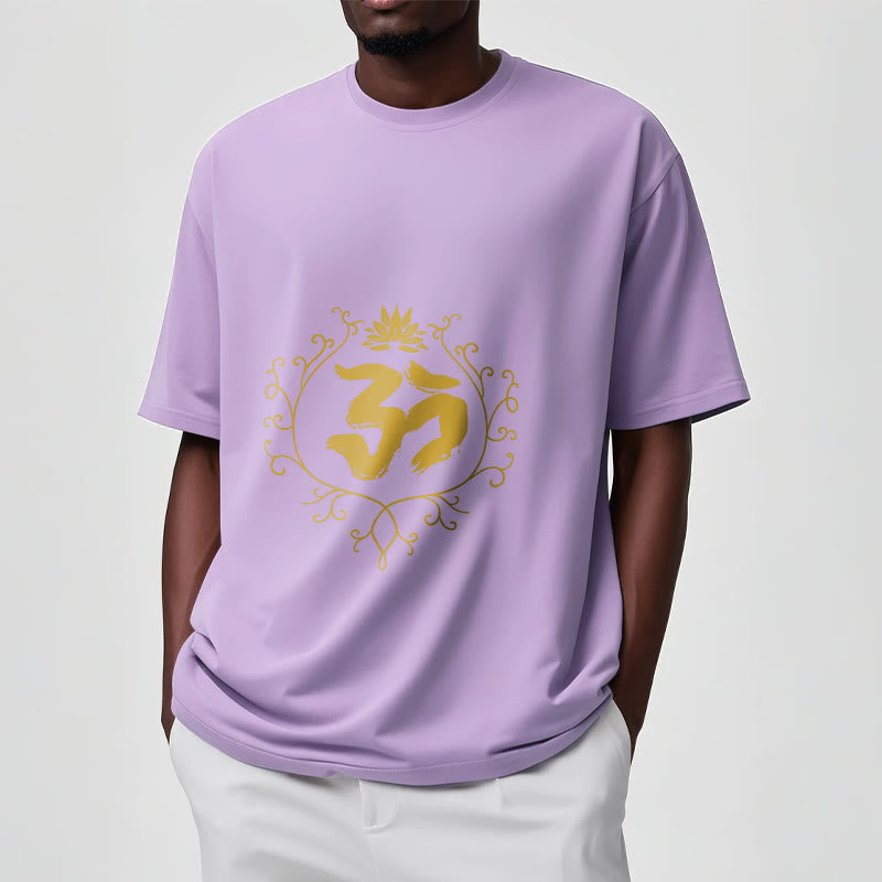 Buddha Stones Om Lotus Flower Vine Pattern Meditation Cotton Tee T-shirt - image 17