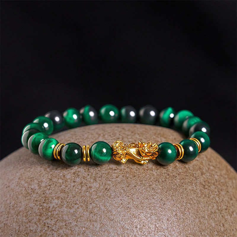 Buddha Stones Various Color Tiger Eye Beads Spacer Beads Pixiu Wealth Courage Bracelet - image 2