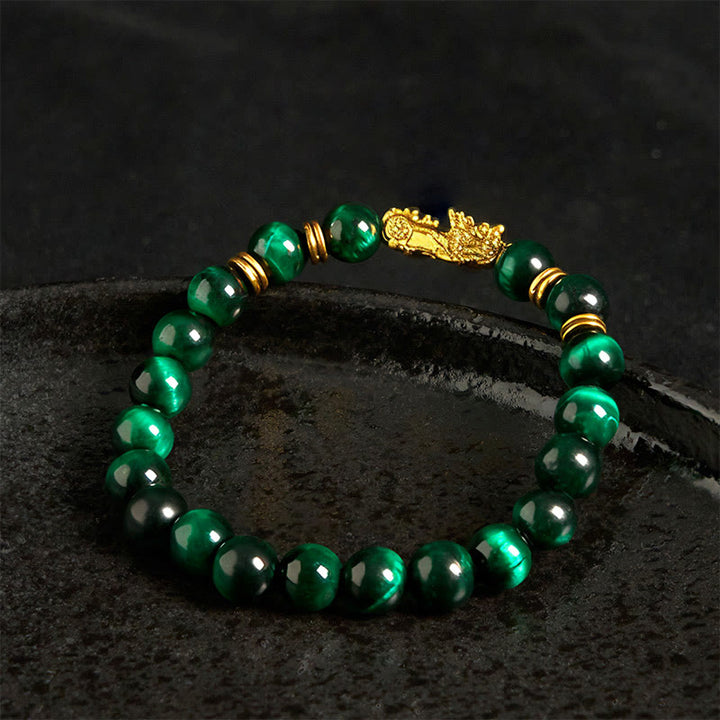 Buddha Stones Various Color Tiger Eye Beads Spacer Beads Pixiu Wealth Courage Bracelet - image 1