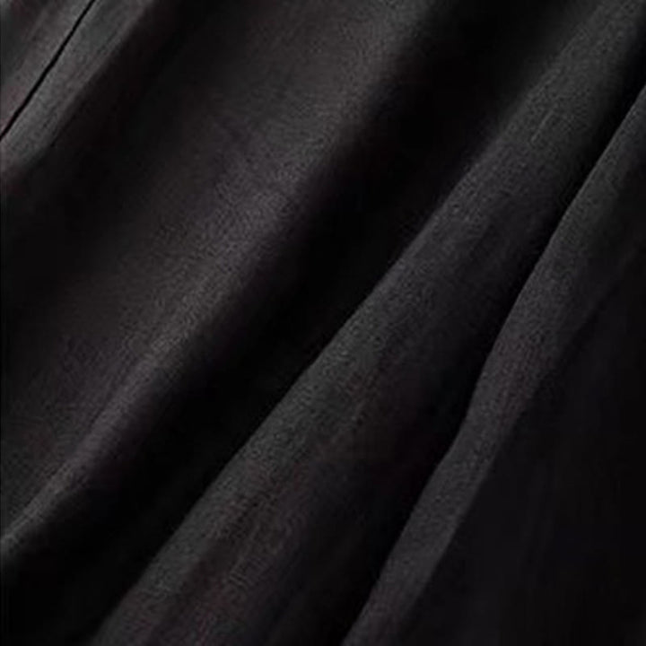 Buddha Stones Casual Solid Color One Button Women's Capri Wide Leg Pants With Pockets - image 10