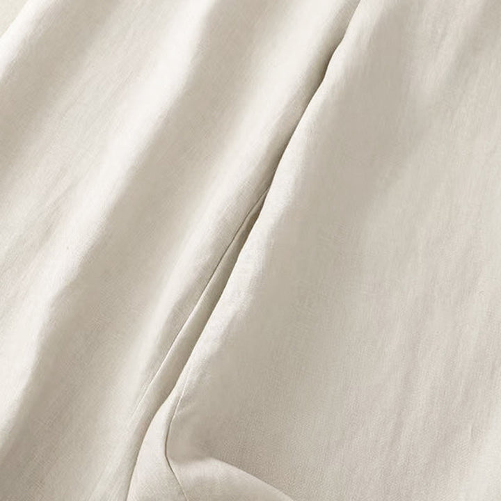 Buddha Stones Casual Solid Color One Button Women's Capri Wide Leg Pants With Pockets - image 17