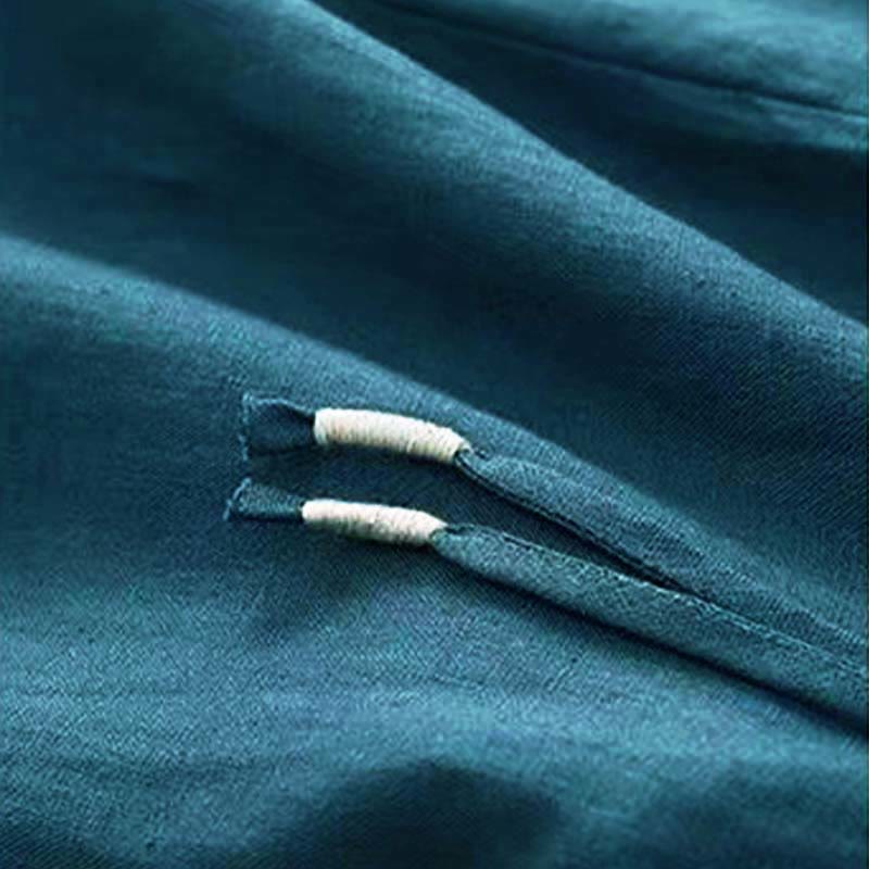 Buddha Stones Casual Solid Color One Button Women's Capri Wide Leg Pants With Pockets - image 24