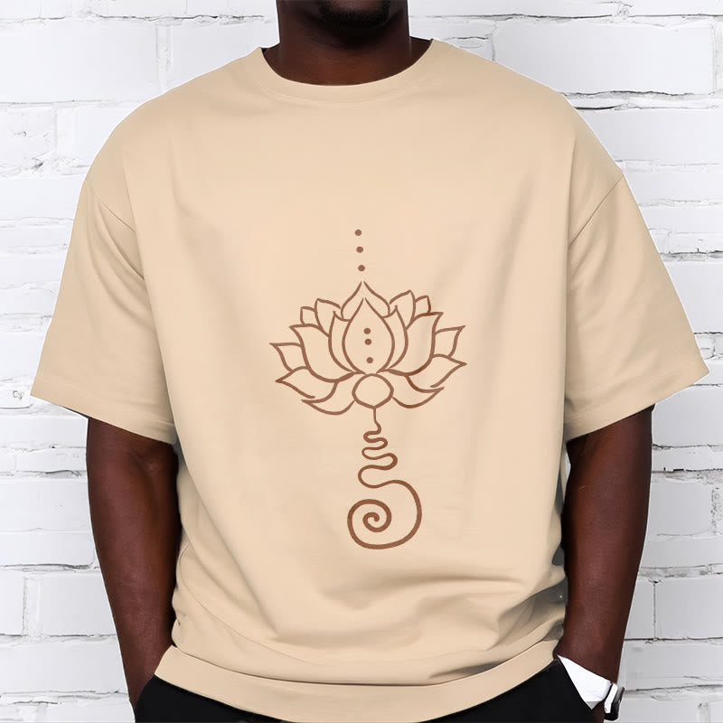 Buddha Stones Casual Lotus Design Cotton Tee T-shirt - image 9
