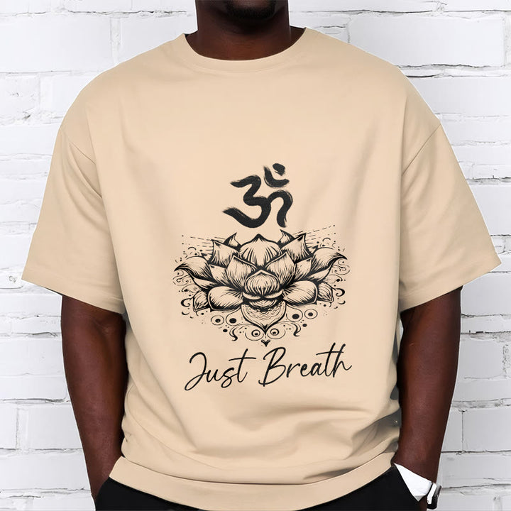 Buddha Stones Casual Om Symbol Lotus Flower Pattern Cotton Tee T-shirt - image 11