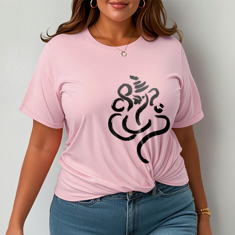 Buddha Stones Casual Ganesha Pattern Cotton Tee T-shirt - image 13