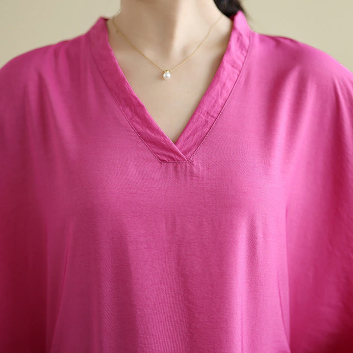 Buddha Stones Retro Casual Solid Color Long Sleeve Cotton Linen Maxi Dress With Pockets - image 28