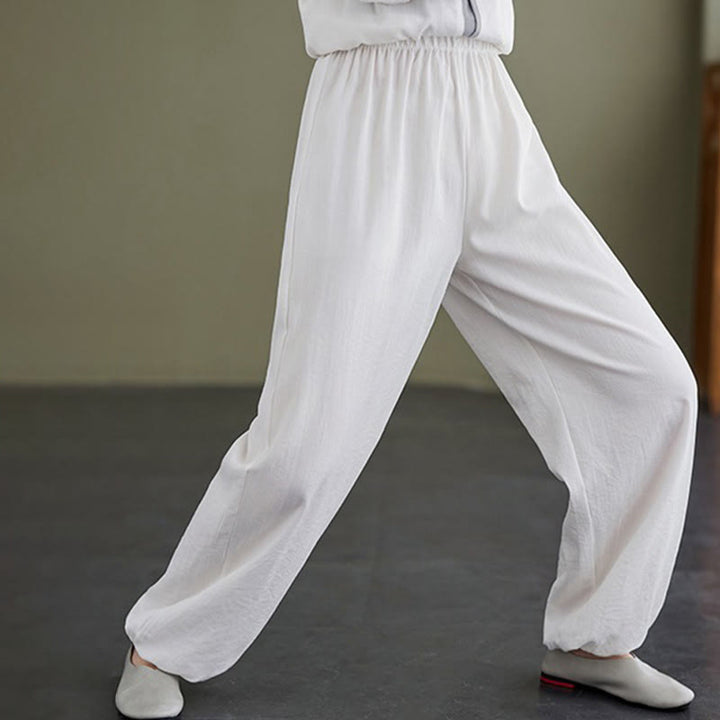 Buddha Stones 2pcs Cotton Tai Chi Shirt Top Pants Meditation Zen Clothing Women's Set - image 12