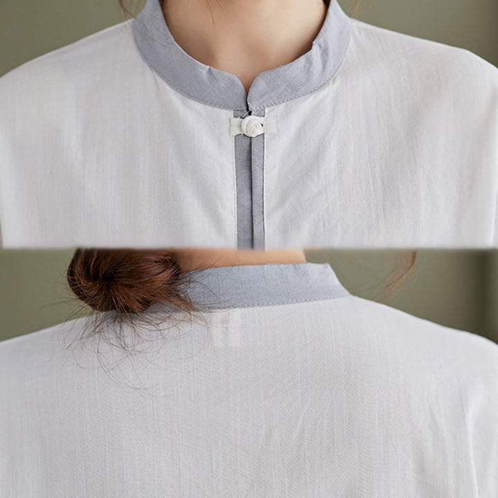 Buddha Stones 2pcs Cotton Tai Chi Shirt Top Pants Meditation Zen Clothing Women's Set - image 16