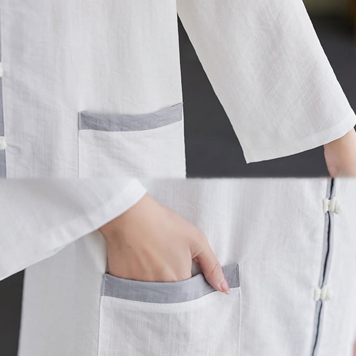 Buddha Stones 2pcs Cotton Tai Chi Shirt Top Pants Meditation Zen Clothing Women's Set - image 14