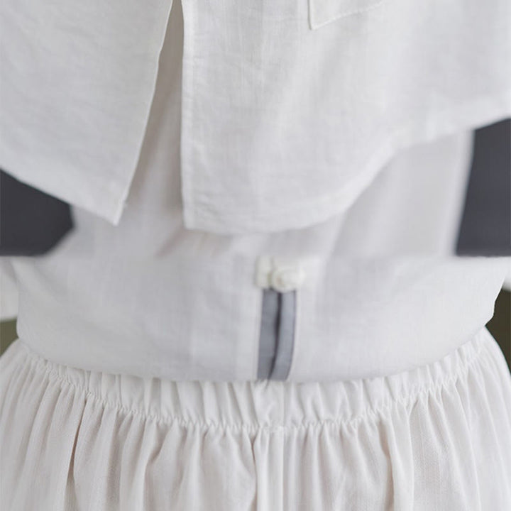 Buddha Stones 2pcs Cotton Tai Chi Shirt Top Pants Meditation Zen Clothing Women's Set - image 15