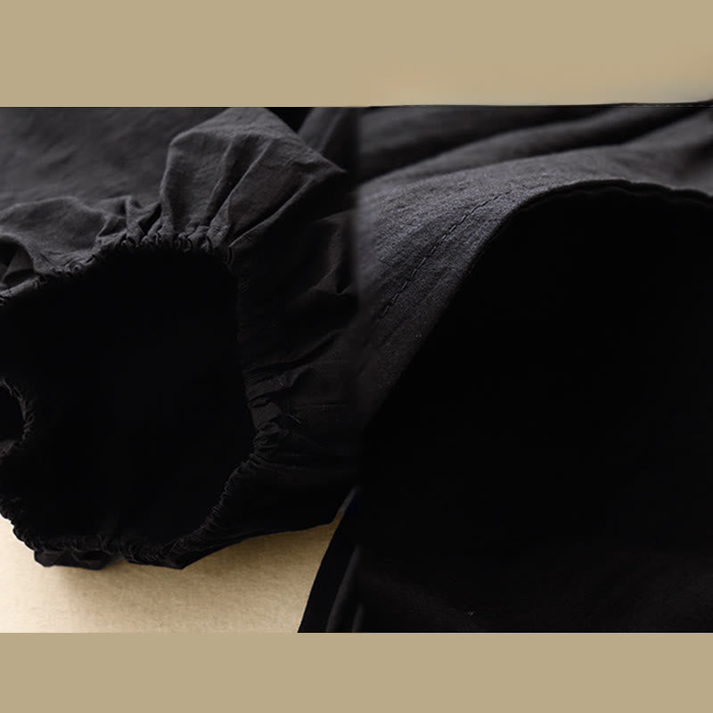 Buddha Stones Casual Simple Design Women's Cotton Harem Pants With Pockets - image 3