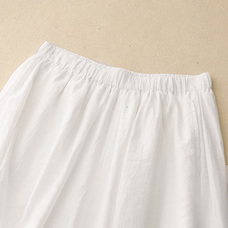 Buddha Stones Casual Simple Design Women's Cotton Harem Pants With Pockets - image 6