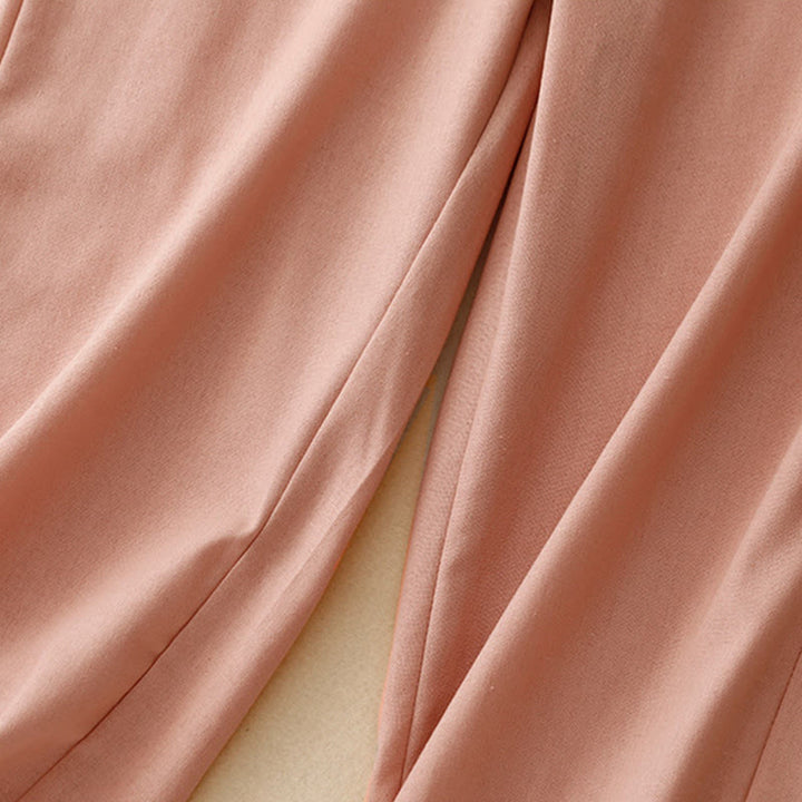 Buddha Stones Casual Straight Leg Design Women's Cotton Linen Pants With Pockets - image 6