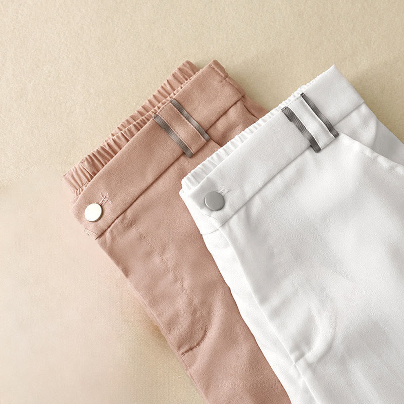 Buddha Stones Casual Straight Leg Design Women's Cotton Linen Pants With Pockets - image 14