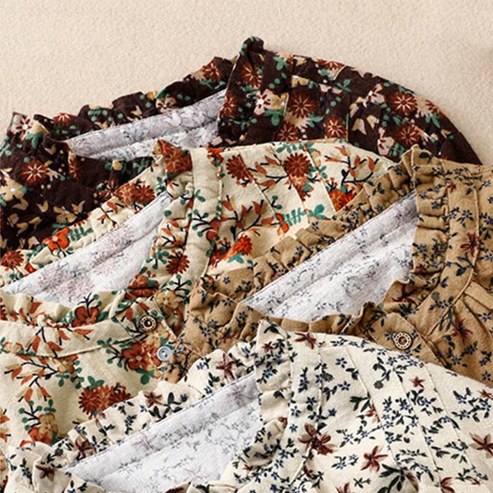 Buddha Stones Casual Florals Crew Neck Cotton Linen Women's Shirt - image 29