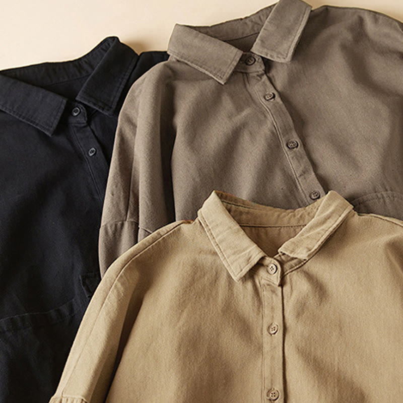 Buddha Stones Fall Irregular Design Long Sleeve Women's Cotton Linen Lapel Jacket With Pockets - image 20