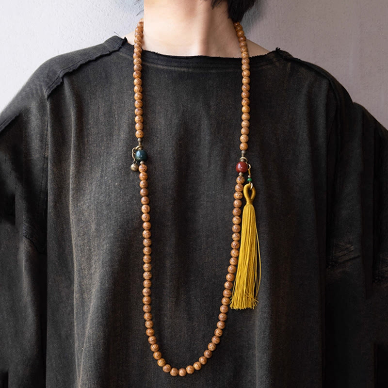 Buddha Stones 108 Mala Beads Bodhi Seed Wisdom Peace Tassel Bracelet - image 4