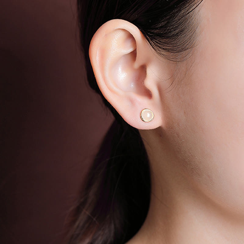 Buddha Stones 925 Sterling Silver Hetian Jade Agate Amber Luck Earrings  - image 8