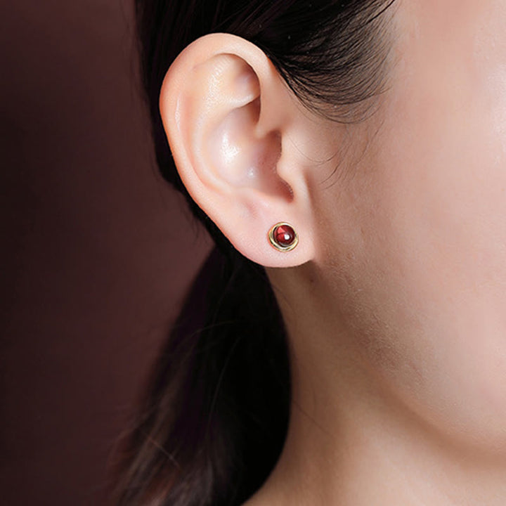 Buddha Stones 925 Sterling Silver Hetian Jade Agate Amber Luck Earrings  - image 16