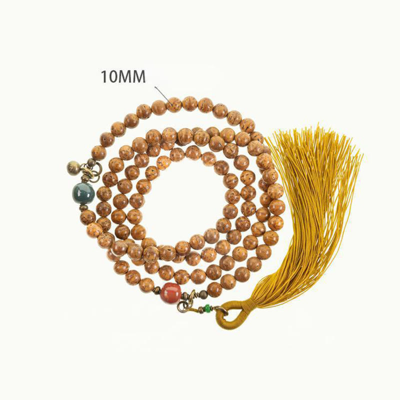 Buddha Stones 108 Mala Beads Bodhi Seed Wisdom Peace Tassel Bracelet - image 10