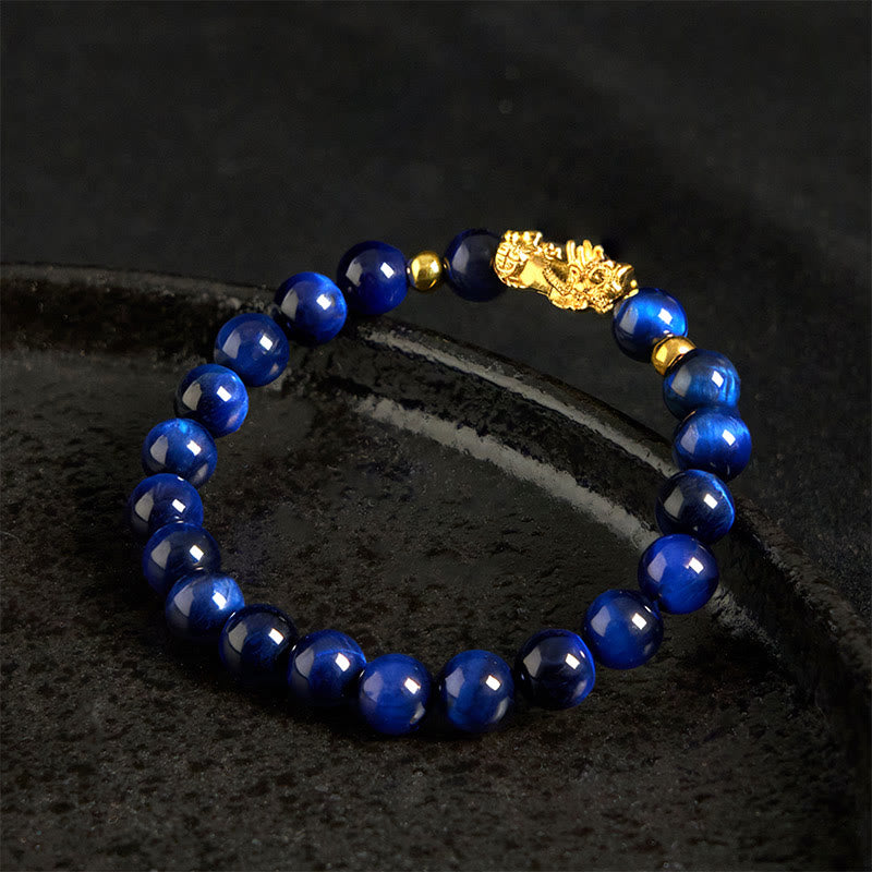 Buddha Stones Various Color Tiger Eye Beads Pixiu Wealth Courage Bracelet - image 8