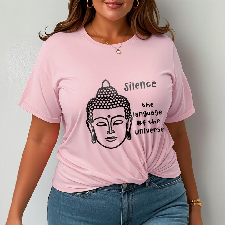 Buddha Stones Casual Meditating Buddha Head Pattern Cotton Tee T-shirt - image 13