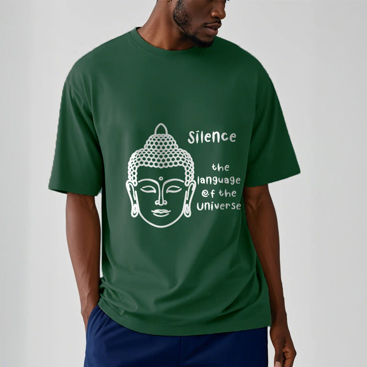 Buddha Stones Casual Meditating Buddha Head Pattern Cotton Tee T-shirt - image 11