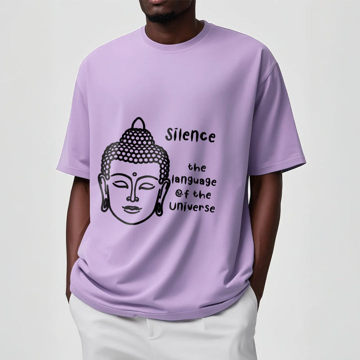Buddha Stones Casual Meditating Buddha Head Pattern Cotton Tee T-shirt - image 17