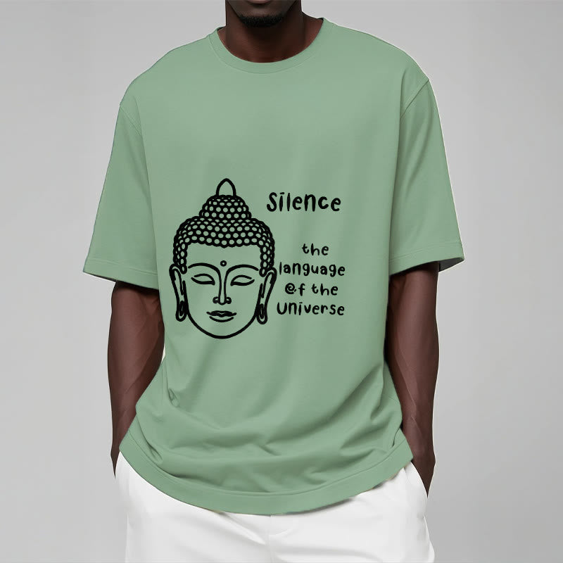 Buddha Stones Casual Meditating Buddha Head Pattern Cotton Tee T-shirt - image 15