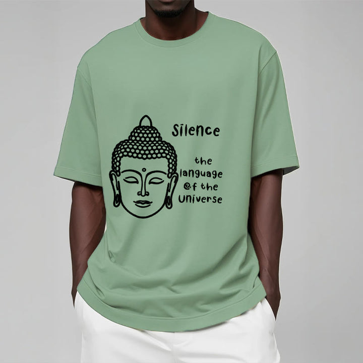 Buddha Stones Casual Meditating Buddha Head Pattern Cotton Tee T-shirt - image 15