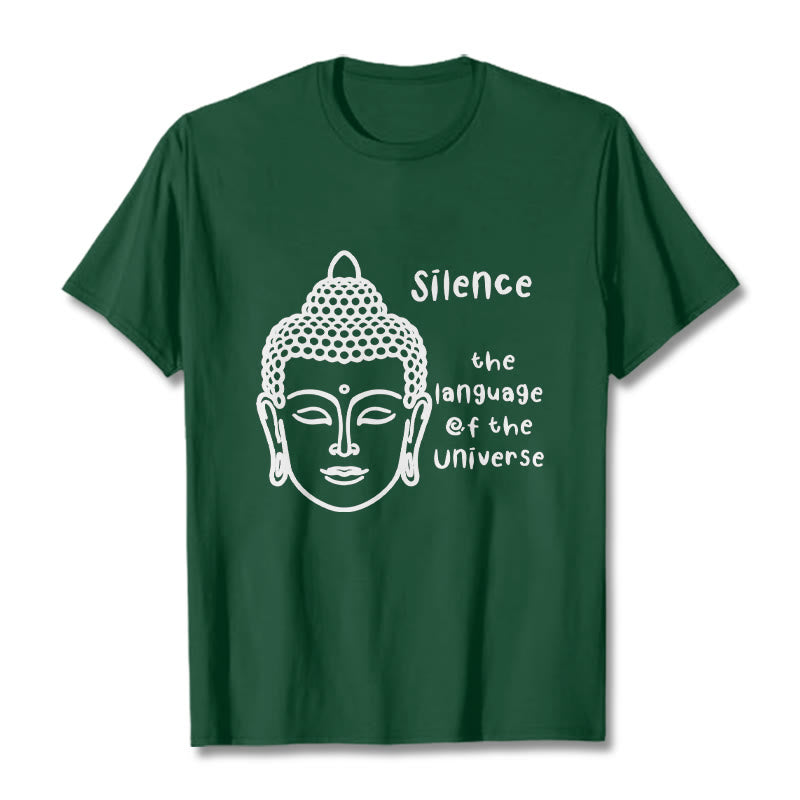 Buddha Stones Casual Meditating Buddha Head Pattern Cotton Tee T-shirt - ForestGreen - 2XL - image 10