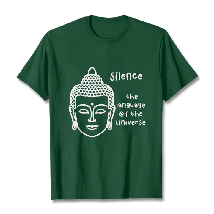 Buddha Stones Casual Meditating Buddha Head Pattern Cotton Tee T-shirt - ForestGreen - 2XL - image 10