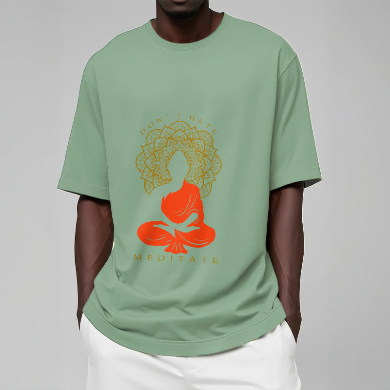 Buddha Stones Casual Meditative Buddha Mandala Pattern Cotton Tee T-Shirt - image 15