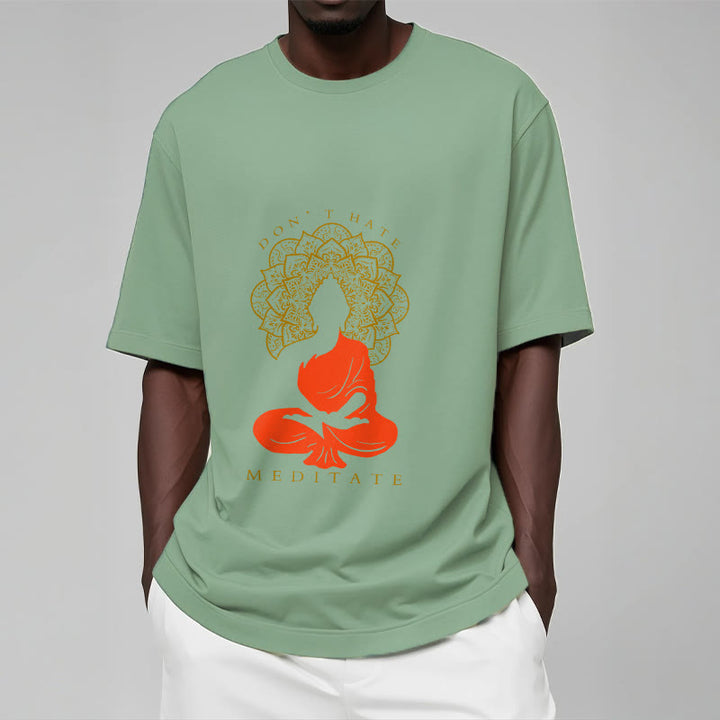 Buddha Stones Casual Meditative Buddha Mandala Pattern Cotton Tee T-Shirt - image 15