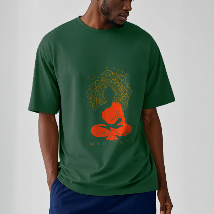 Buddha Stones Casual Meditative Buddha Mandala Pattern Cotton Tee T-Shirt - image 11