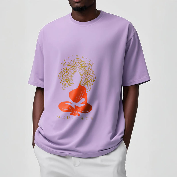 Buddha Stones Casual Meditative Buddha Mandala Pattern Cotton Tee T-Shirt - image 17