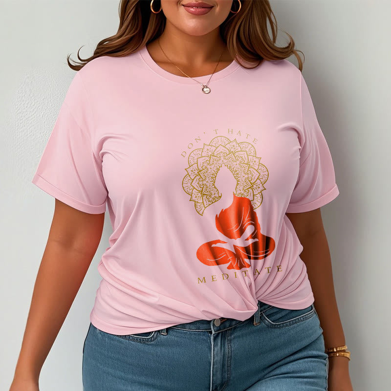 Buddha Stones Casual Meditative Buddha Mandala Pattern Cotton Tee T-Shirt - image 13