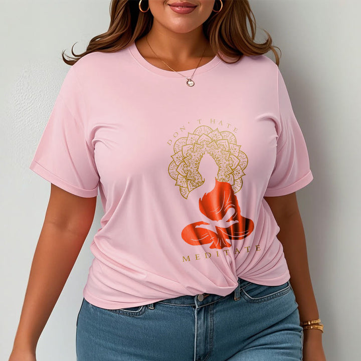 Buddha Stones Casual Meditative Buddha Mandala Pattern Cotton Tee T-Shirt - image 13